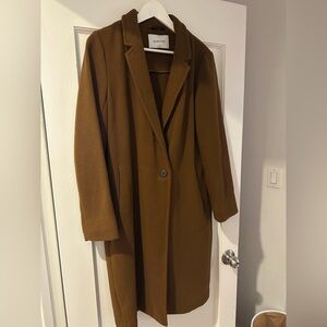 Aritzia Babaton Brown Wool Coat